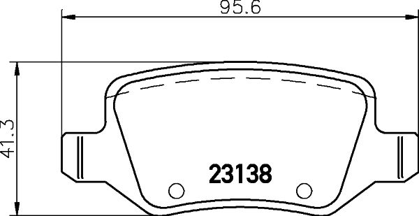 Комплект гальмівних накладок, дискове гальмо HELLA 8DB 355 012-131