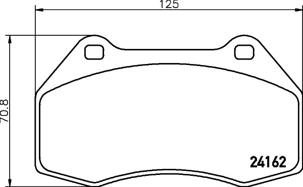 Комплект гальмівних накладок, дискове гальмо HELLA 8DB 355 012-151