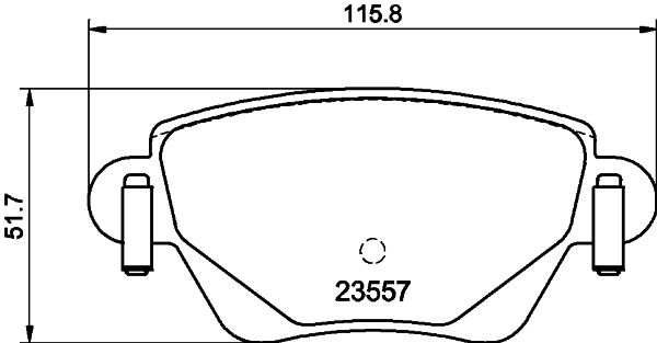 Комплект гальмівних накладок, дискове гальмо HELLA 8DB 355 012-211