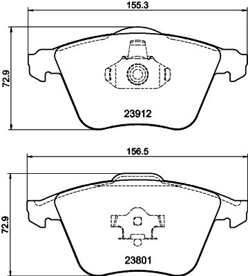 Brake Pad Set, disc brake HELLA 8DB 355 012-281