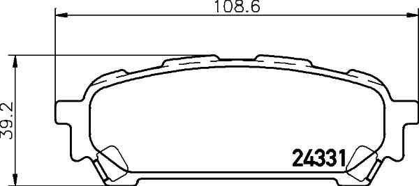 Комплект гальмівних накладок, дискове гальмо HELLA 8DB 355 012-311