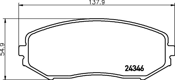 Комплект гальмівних накладок, дискове гальмо HELLA 8DB 355 012-351