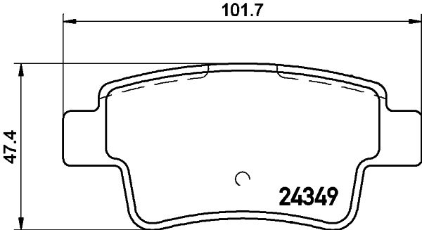 Stabdžių trinkelių rinkinys, diskinis stabdys HELLA 8DB 355 012-391