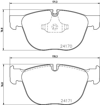 Комплект гальмівних накладок, дискове гальмо HELLA 8DB 355 012-541