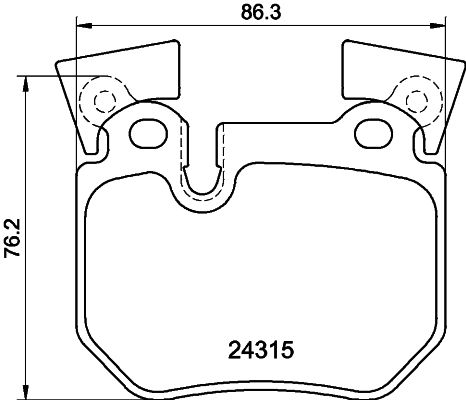 Комплект гальмівних накладок, дискове гальмо HELLA 8DB 355 012-551