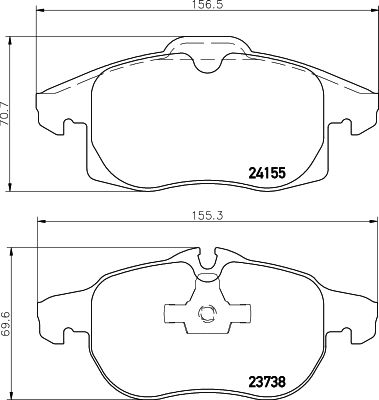 Brake Pad Set, disc brake HELLA 8DB 355 012-681