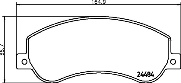 Комплект гальмівних накладок, дискове гальмо HELLA 8DB 355 012-761