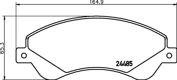 Комплект гальмівних накладок, дискове гальмо HELLA 8DB 355 012-771