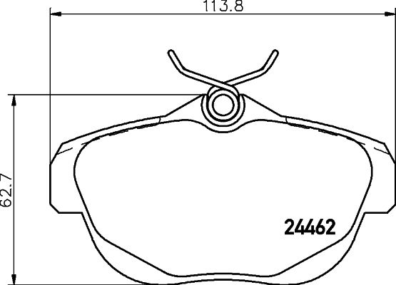 Комплект гальмівних накладок, дискове гальмо HELLA 8DB 355 012-881