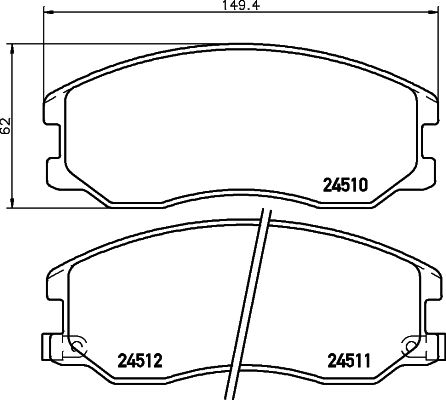 Brake Pad Set, disc brake HELLA 8DB 355 013-121