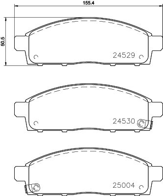 Комплект гальмівних накладок, дискове гальмо HELLA 8DB 355 013-221