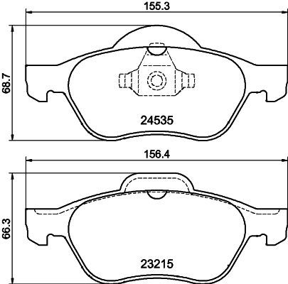 Brake Pad Set, disc brake HELLA 8DB 355 013-271