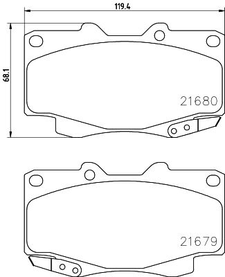 Brake Pad Set, disc brake HELLA 8DB 355 013-481