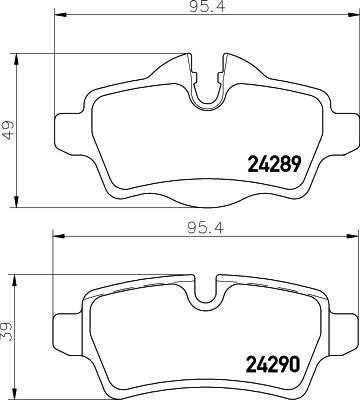 Brake Pad Set, disc brake HELLA 8DB 355 013-661