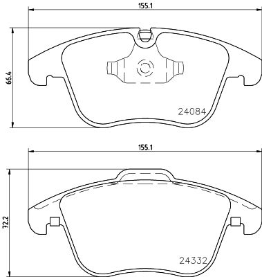 Комплект гальмівних накладок, дискове гальмо HELLA 8DB 355 013-731