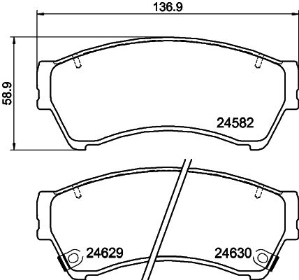 Brake Pad Set, disc brake HELLA 8DB 355 013-761