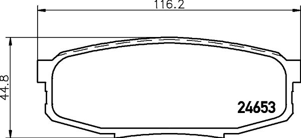 Stabdžių trinkelių rinkinys, diskinis stabdys HELLA 8DB 355 013-771