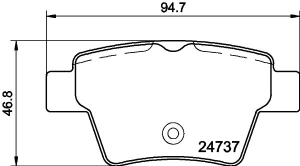 Комплект гальмівних накладок, дискове гальмо HELLA 8DB 355 013-851