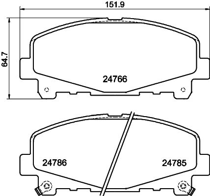 Brake Pad Set, disc brake HELLA 8DB 355 013-881