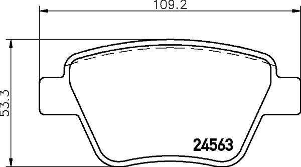 Комплект гальмівних накладок, дискове гальмо HELLA 8DB 355 014-021