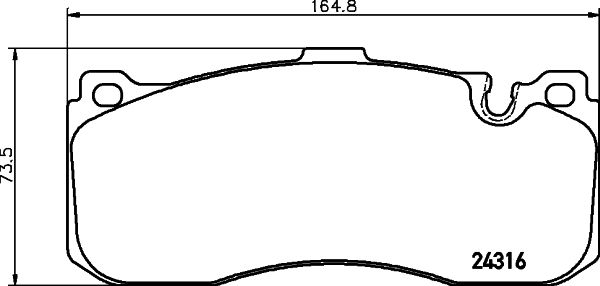 Комплект гальмівних накладок, дискове гальмо HELLA 8DB 355 014-041