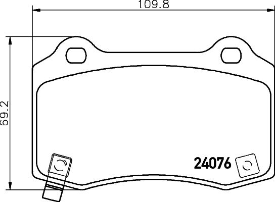 Brake Pad Set, disc brake HELLA 8DB 355 014-211