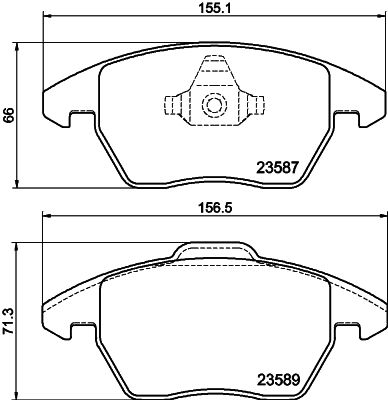 Комплект гальмівних накладок, дискове гальмо HELLA 8DB 355 014-511