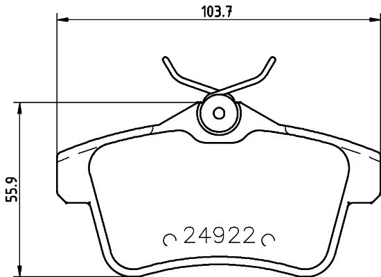 Brake Pad Set, disc brake HELLA 8DB 355 014-531