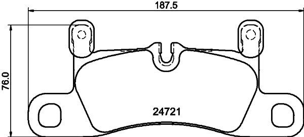 Комплект гальмівних накладок, дискове гальмо HELLA 8DB 355 015-121
