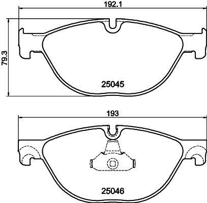 Комплект гальмівних накладок, дискове гальмо HELLA 8DB 355 015-251