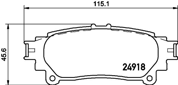 Комплект гальмівних накладок, дискове гальмо HELLA 8DB 355 015-371