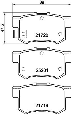 Brake Pad Set, disc brake HELLA 8DB 355 015-611