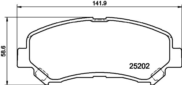 Комплект гальмівних накладок, дискове гальмо HELLA 8DB 355 015-911