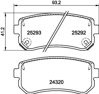 Brake Pad Set, disc brake HELLA 8DB 355 016-221