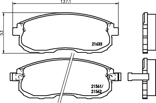 Brake Pad Set, disc brake HELLA 8DB 355 016-381