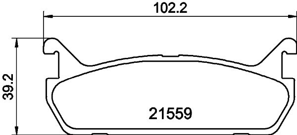 Brake Pad Set, disc brake HELLA 8DB 355 016-601