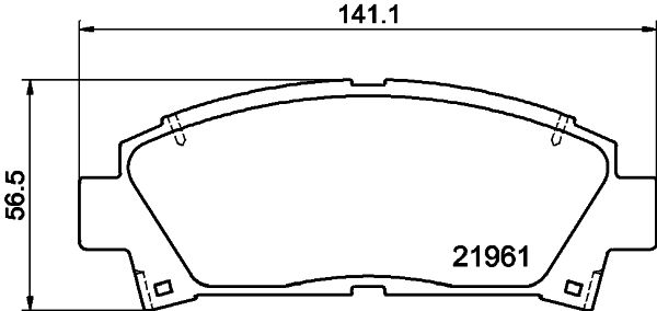 Brake Pad Set, disc brake HELLA 8DB 355 016-721