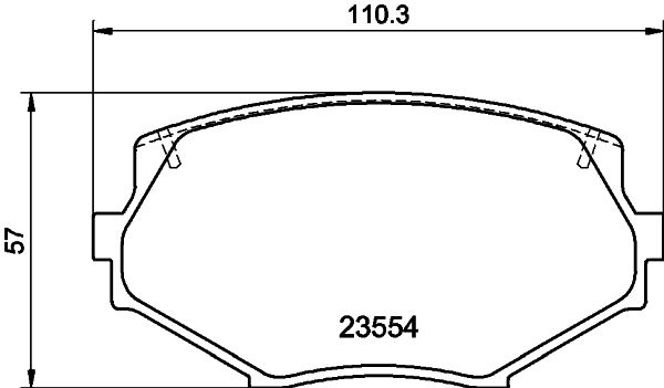 Stabdžių trinkelių rinkinys, diskinis stabdys HELLA 8DB 355 016-861