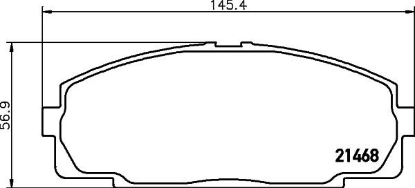 Комплект гальмівних накладок, дискове гальмо HELLA 8DB 355 016-921