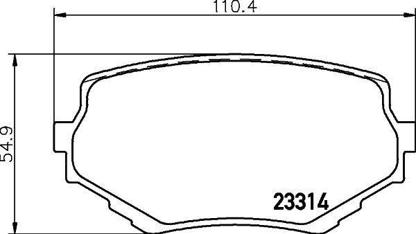 Комплект гальмівних накладок, дискове гальмо HELLA 8DB 355 017-181