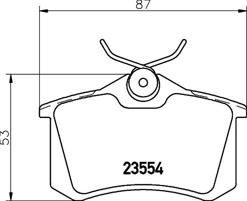 Комплект гальмівних накладок, дискове гальмо HELLA 8DB 355 017-711