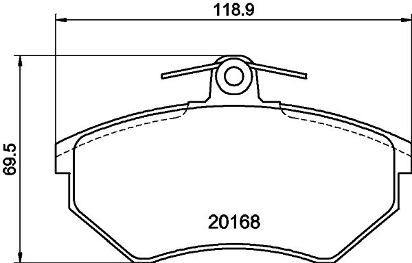 Комплект гальмівних накладок, дискове гальмо HELLA 8DB 355 017-901