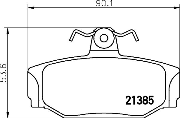 Комплект гальмівних накладок, дискове гальмо HELLA 8DB 355 017-991