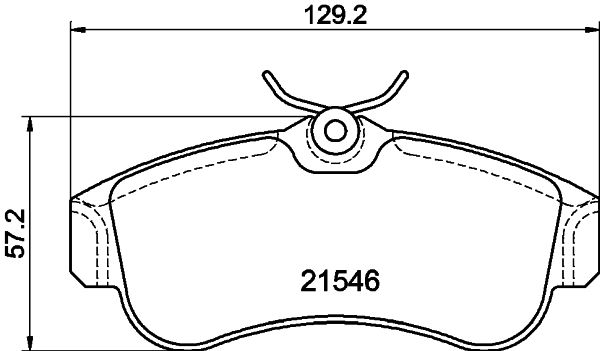 Комплект гальмівних накладок, дискове гальмо HELLA 8DB 355 018-011