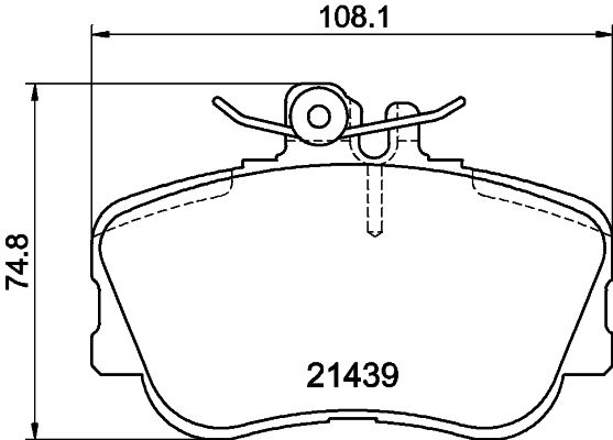 Комплект гальмівних накладок, дискове гальмо HELLA 8DB 355 018-041