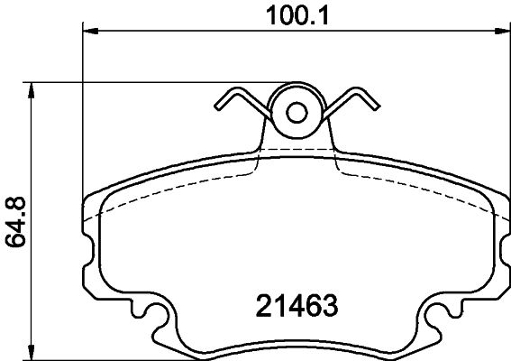 Комплект гальмівних накладок, дискове гальмо HELLA 8DB 355 018-131