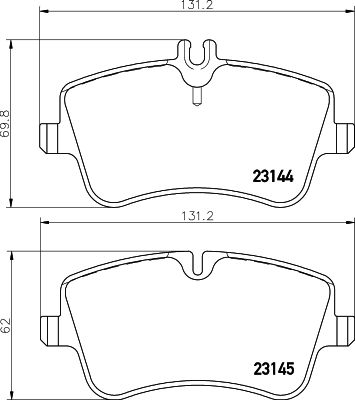 Brake Pad Set, disc brake HELLA 8DB 355 018-331