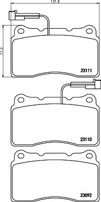 Brake Pad Set, disc brake HELLA 8DB 355 018-361