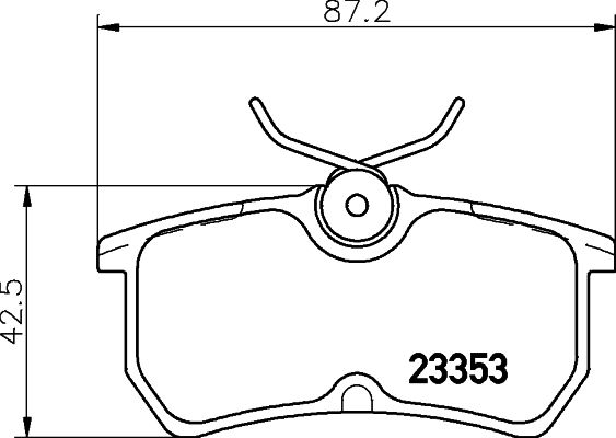 Комплект гальмівних накладок, дискове гальмо HELLA 8DB 355 018-411