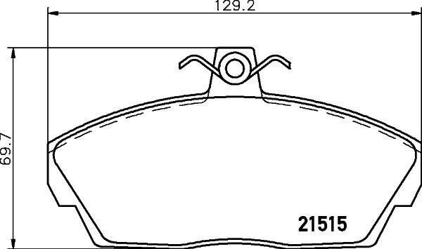 Комплект гальмівних накладок, дискове гальмо HELLA 8DB 355 018-431